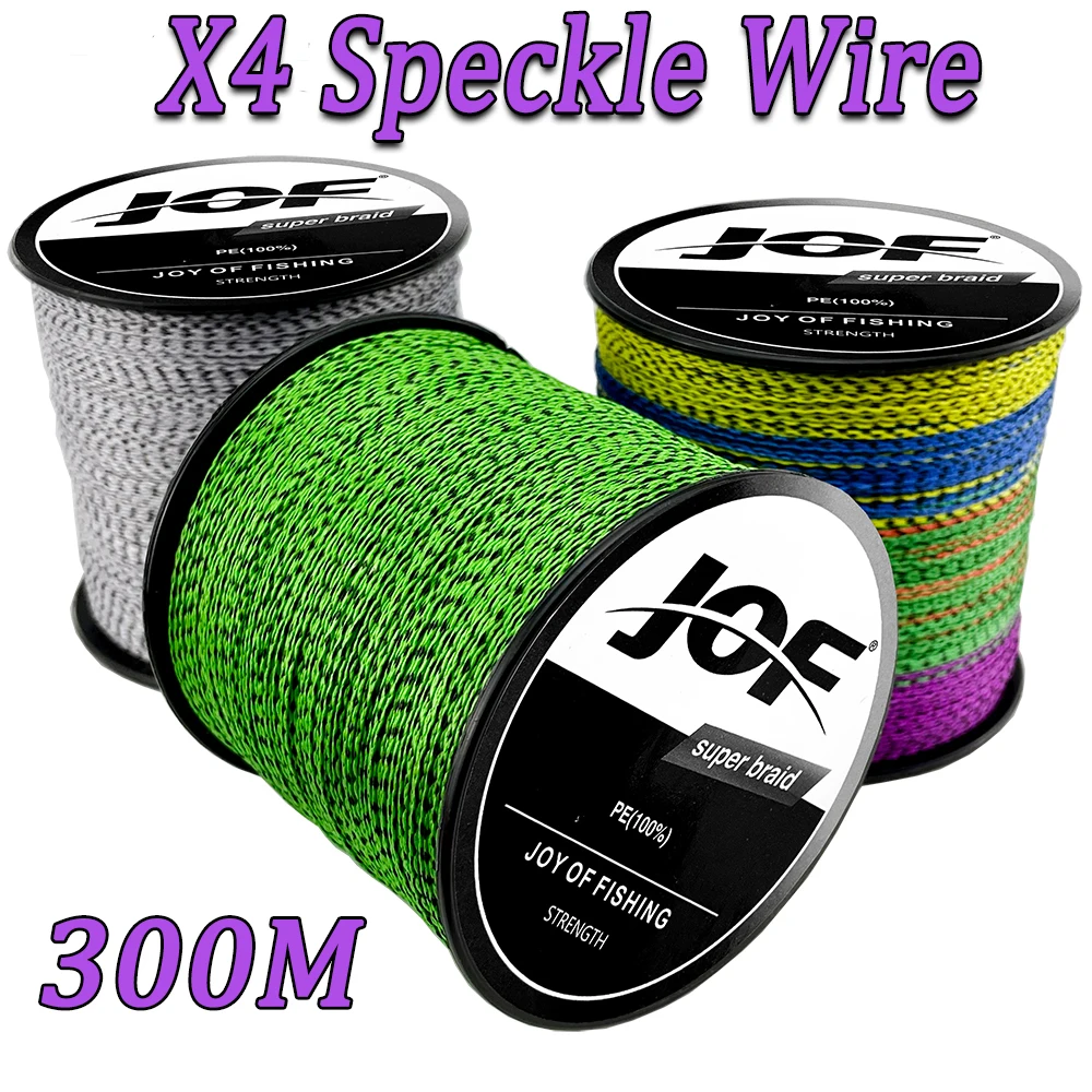 JOF Japan Extreme Thin 4 Strands Braided Fishing Line 300M Super Strong PE Multifilament Line Smooth Saltwater Carp Fishing Wire