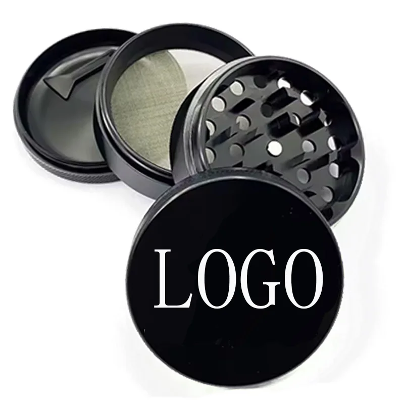 Customized 50mm Grinders For Smoking Add Your Logo Metal Spice Crusher Unique Personalized Customized Gifts