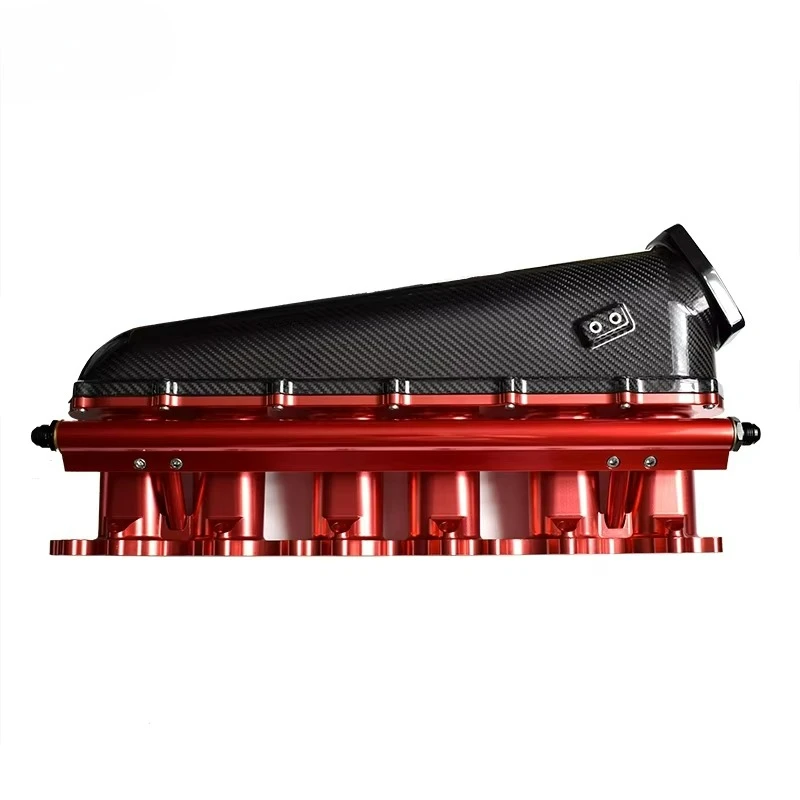 For Toyota 1JZ 2JZ Engine Carbon Fiber 6 Injetor Intake Manifold Fuel Rail 100mm Throttle