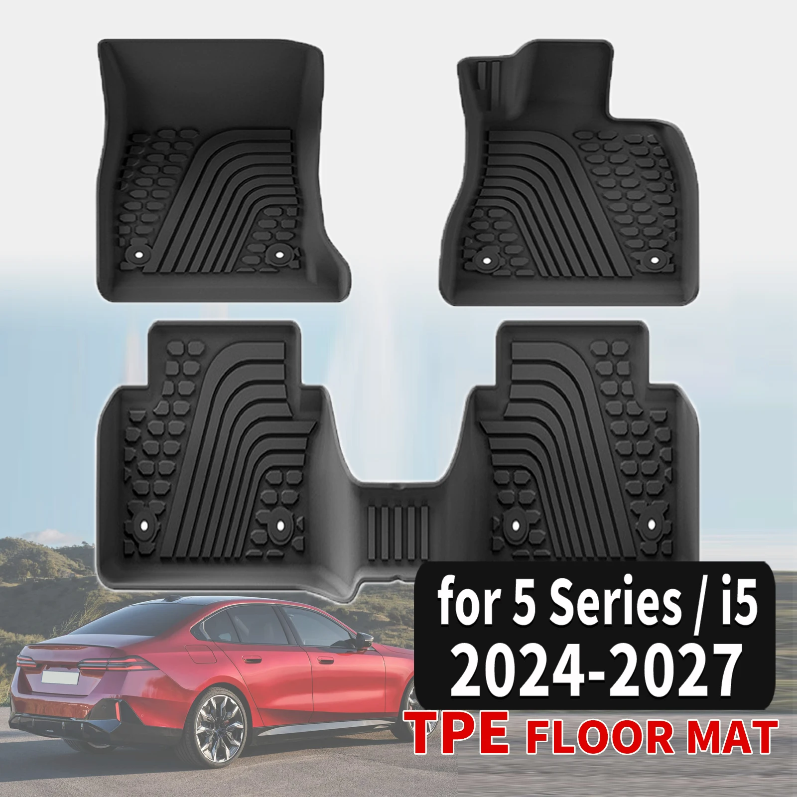 

Для BMW 5 серии i5 2024 2025-2027 G60 G68: 3D-коврики Maxpider Style из TPE, полное покрытие, сверхпрочные, всепогодные аксессуары