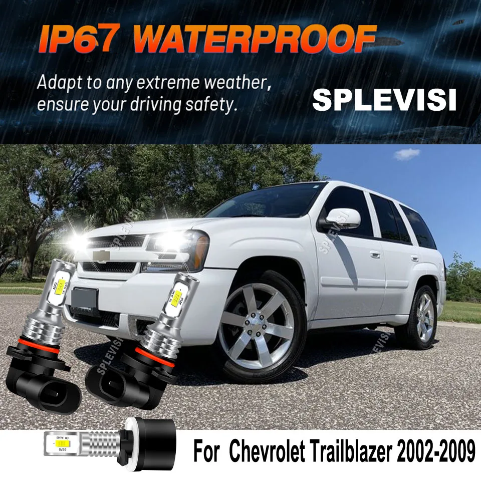 

9005 9006 880 Headlight & Fog Light Aviation Aluminum Housing For Chevrolet Trailblazer 2002 2003 2004 2005 2006 2007 2008 2009