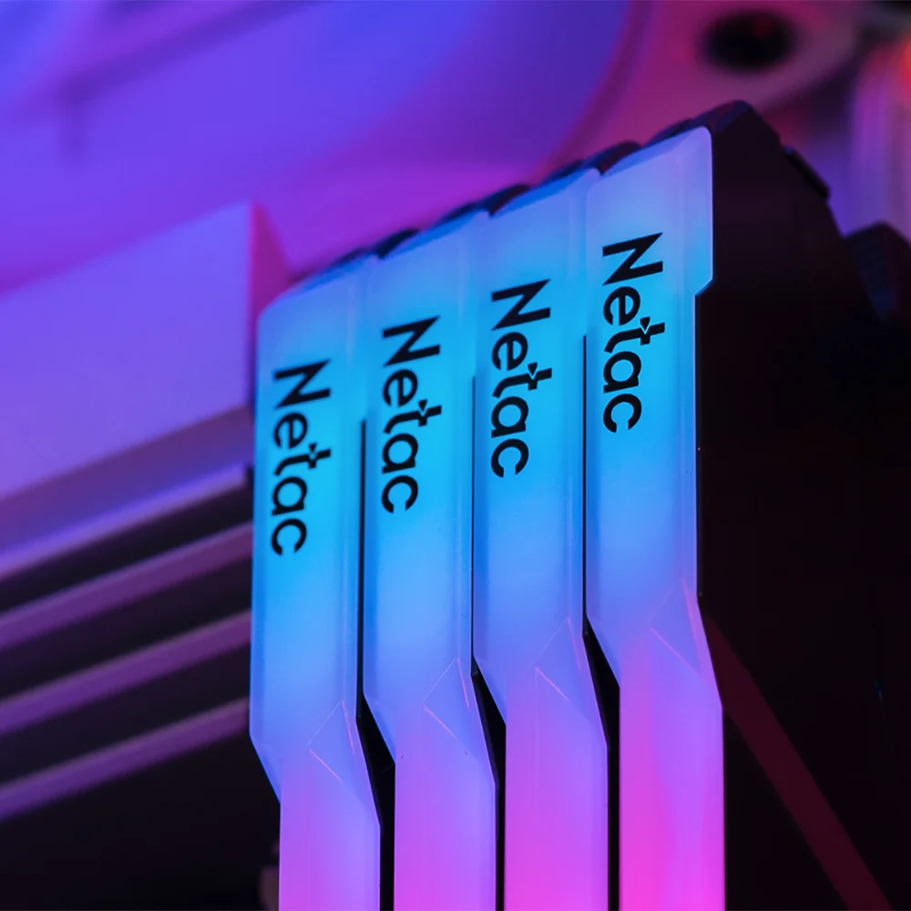 Netac-Mémoire RAM pour carte mère Intel AMD, DDR4 RVB, 8 Go, 16 Go, 3200MHz, 3600MHz, UDIMM Tourists Channel