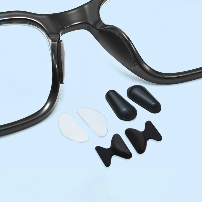 New 5Pairs Eyeglasses Anti Slip Nose Pads Soft Silicone Self Adhesive Glasses Nose Holder Long Lasting Spectacles Nose Support