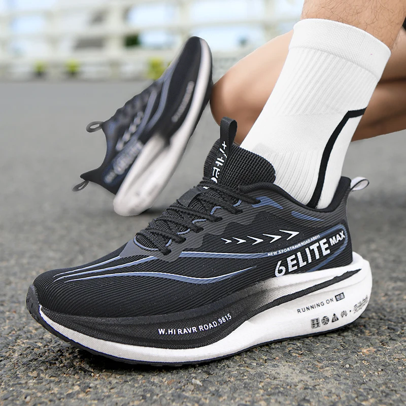 Men Fashion Casual Comfortable Carbon Board Sports Running Shoes Breathable Lightweight Non-Slip Athletic Cushion Sneakers Women