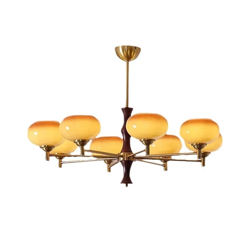 

Persimmon chandelier, retro bedroom study dining room cream eye protection chandelier