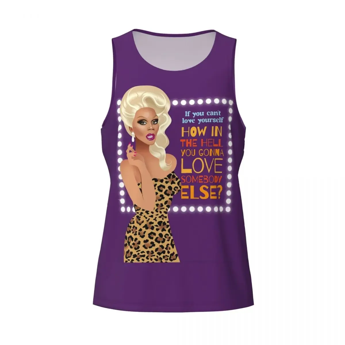 Quick Dry Drag Queen Royalty RuPaul's Drag Race Rupaul RPDR Gym Tank Muscle Sleeveless Shirt Bodybuilding Breathable Vest