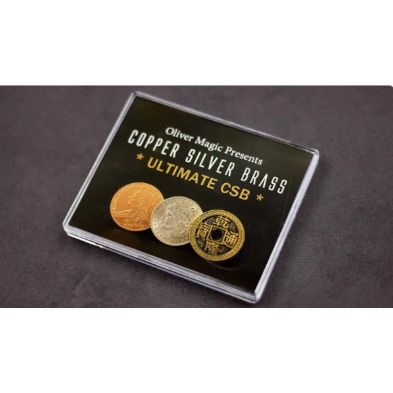 Ultimate CSB 2.0 by Oliver Magic Copper Silver Brass Transposition Close Up Coin Magic Tricks Mentalism Magic Street Gimmicks