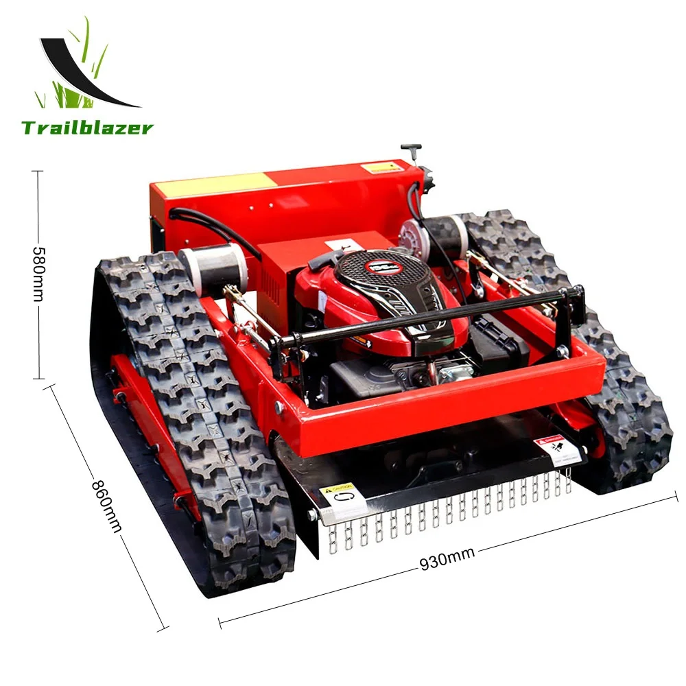 Lawn Mower 550mm Grass Cutting Machine Gasoline Mower with Remote Control for Garden Lawns Green Belts Orchards