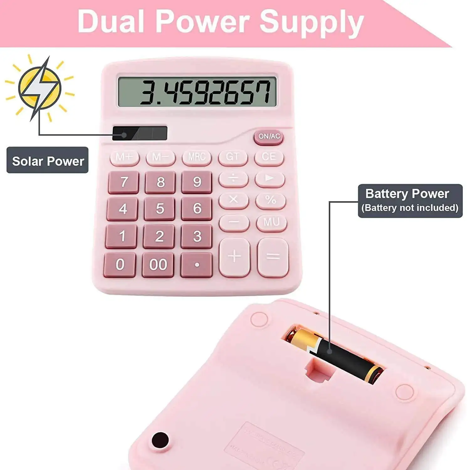 Büro dedizierten Solar rechner Student großen elektronischen Computer 12-Bit-Doppel-Stromversorgungsrechner