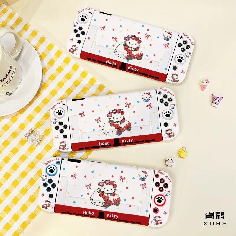 

Anime Sanrio Protective Case for Nintendo Switch 2 Easy To Disassemble Silicone Anti-fingerprint Handle Cover Accessories Cute