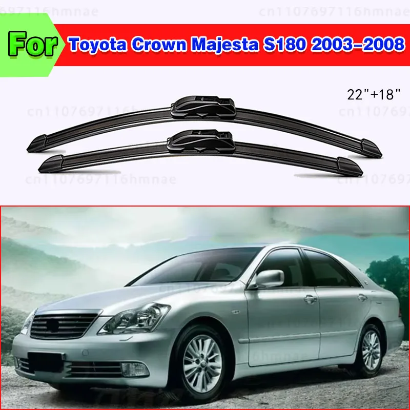 Front Winter Wiper Blades Window Cleaning Brushes Auto Replacement Parts U J Hook Arm 2x For Toyota Crown Majesta S180 2003~2008