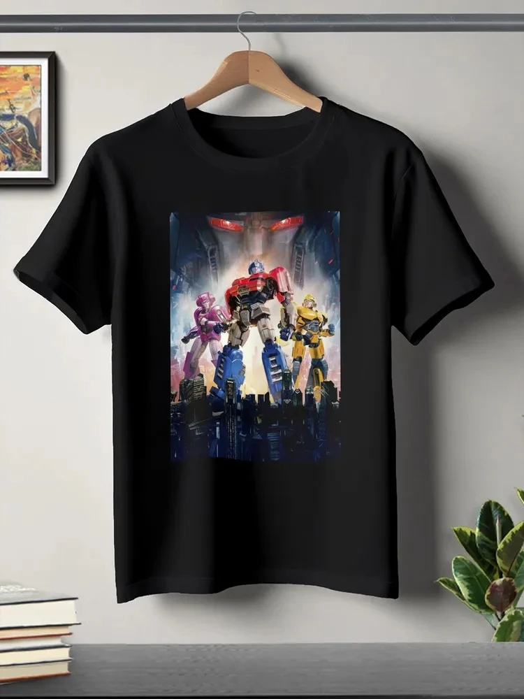 

Transformers 2025-26 Summer Autobots Graphic 100% Cotton Print Hasbro Brand Children Unisex T-shirt Breathable Casual Loose Y2k.