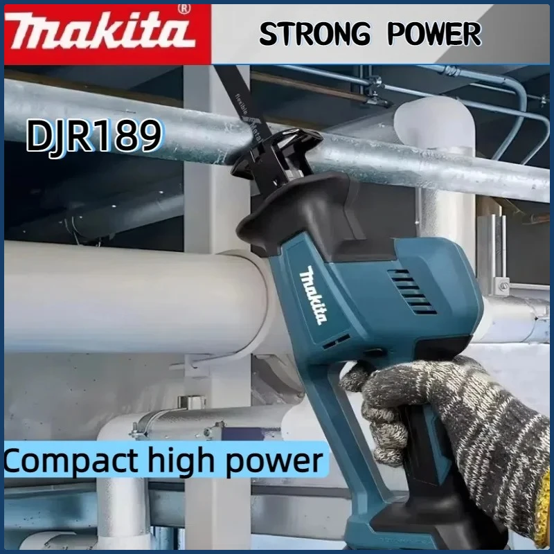ماكيتا DJR189 منشار ترددي كهربائي بدون فرش قابل لإعادة الشحن منشار قطع المعادن النجارة 18 فولت منشار كهربائي محمول باليد