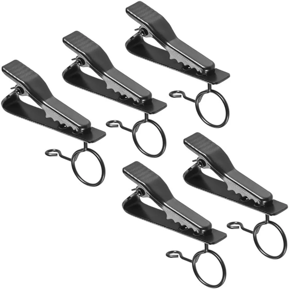 5pcs Lightweight 7.5mm Diameter Microphone Clamp Metal Material Mini Size Lavalier Microphone Clip Mic Holder Stage Performance