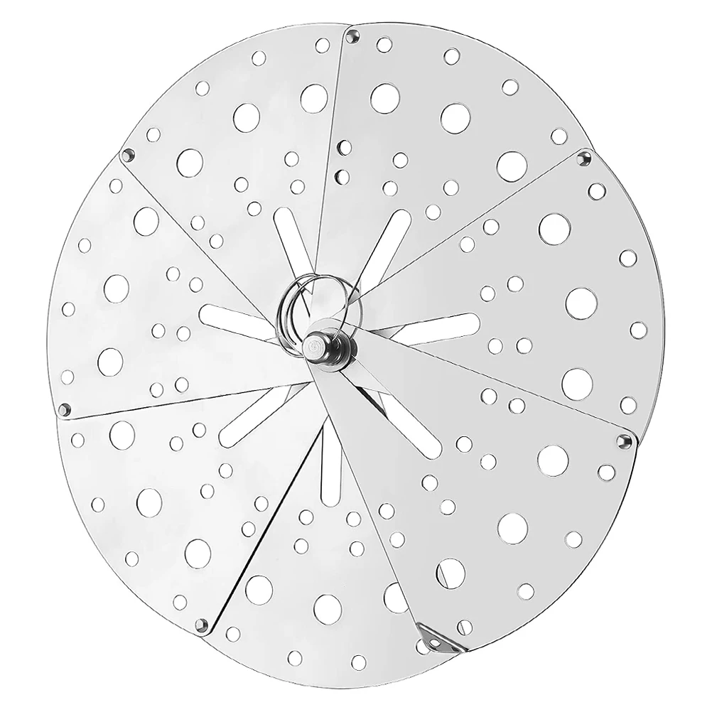 1pc Anti-Spill Lid Stainless Steel Adjustable 12-22Cm Overflow Stopper Cover For Pot Strainer Lid Household Kitchen