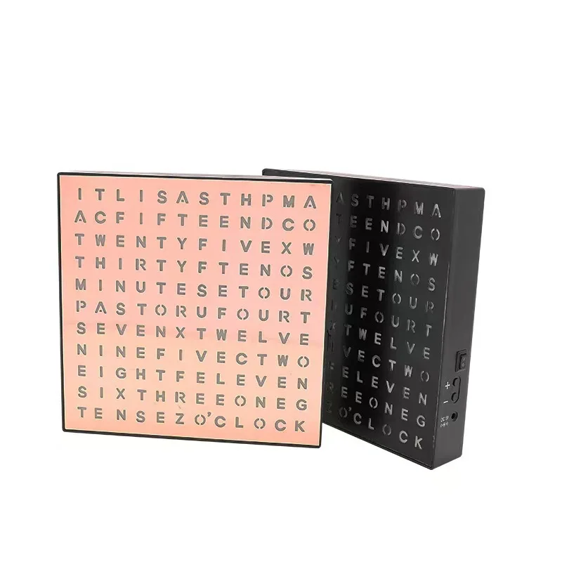 

LED Alphabet Desk Clock Reading Time Timer Ambient Light Modern Decor for Home Office Study