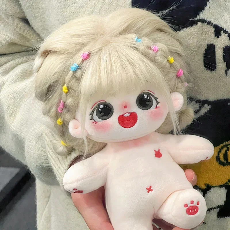 20cm Plush Idol Doll Without Clothes Cotton Star Dolls Kawaii Long Hair Girl Plush Toys For Fans Collection Gifts