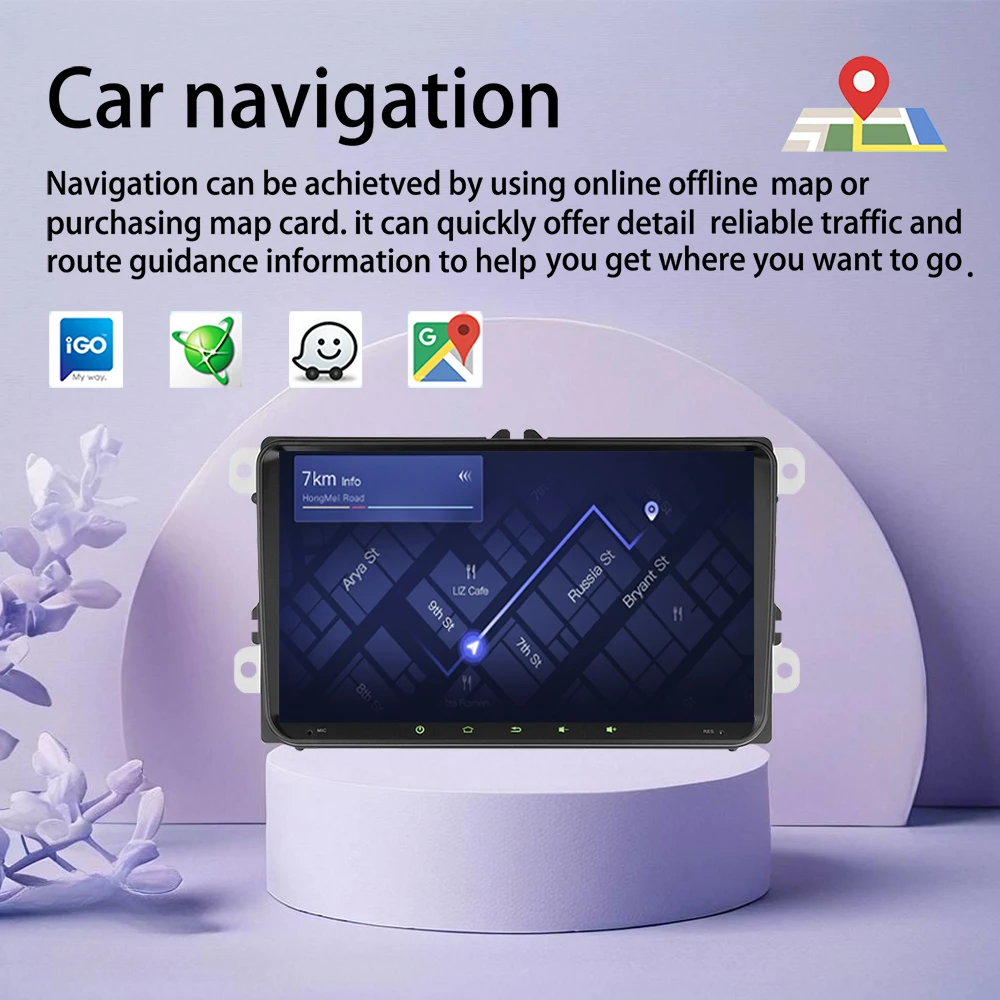 Universal Android13 9 Inch Car Stereo Head Unit CarPlay Bluetooth FM Radio GPS For VW Passat Golf MK5 MK6 Jetta T5 EOS POLO 2Din