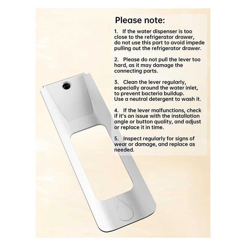 

B07B-Внутренние диспенсеры для воды в холодильнике, [портативная работа одной рукой] Сменный рычаг для дозирования воды для рук