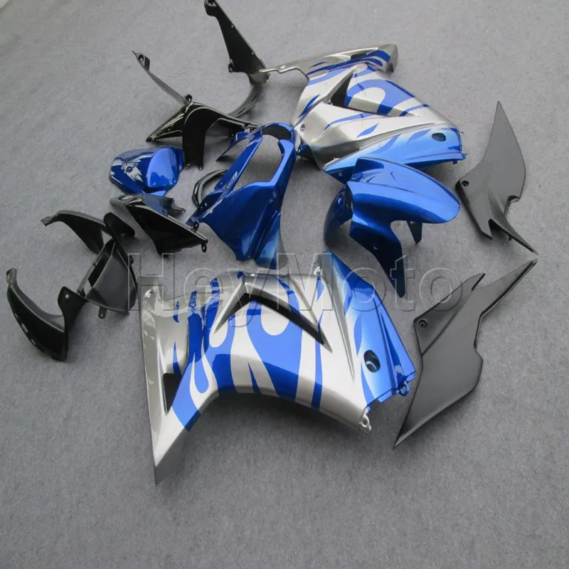 

injection Fairings kit for ZX250R EX250 2008 2009 2010 2011 blue silver EX 250 08 09 10 11 12 ABS Plastic Bodywork Set