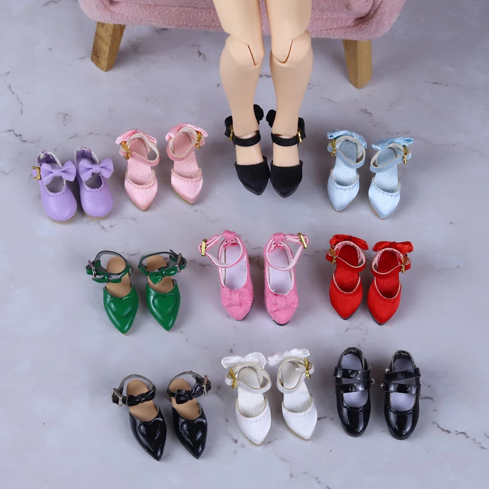 

Accessory Shoes blyth1/6 Doll High-Heel Pointed-Toe Flats Suitable for BJD 30cm Dolls Toy Gift