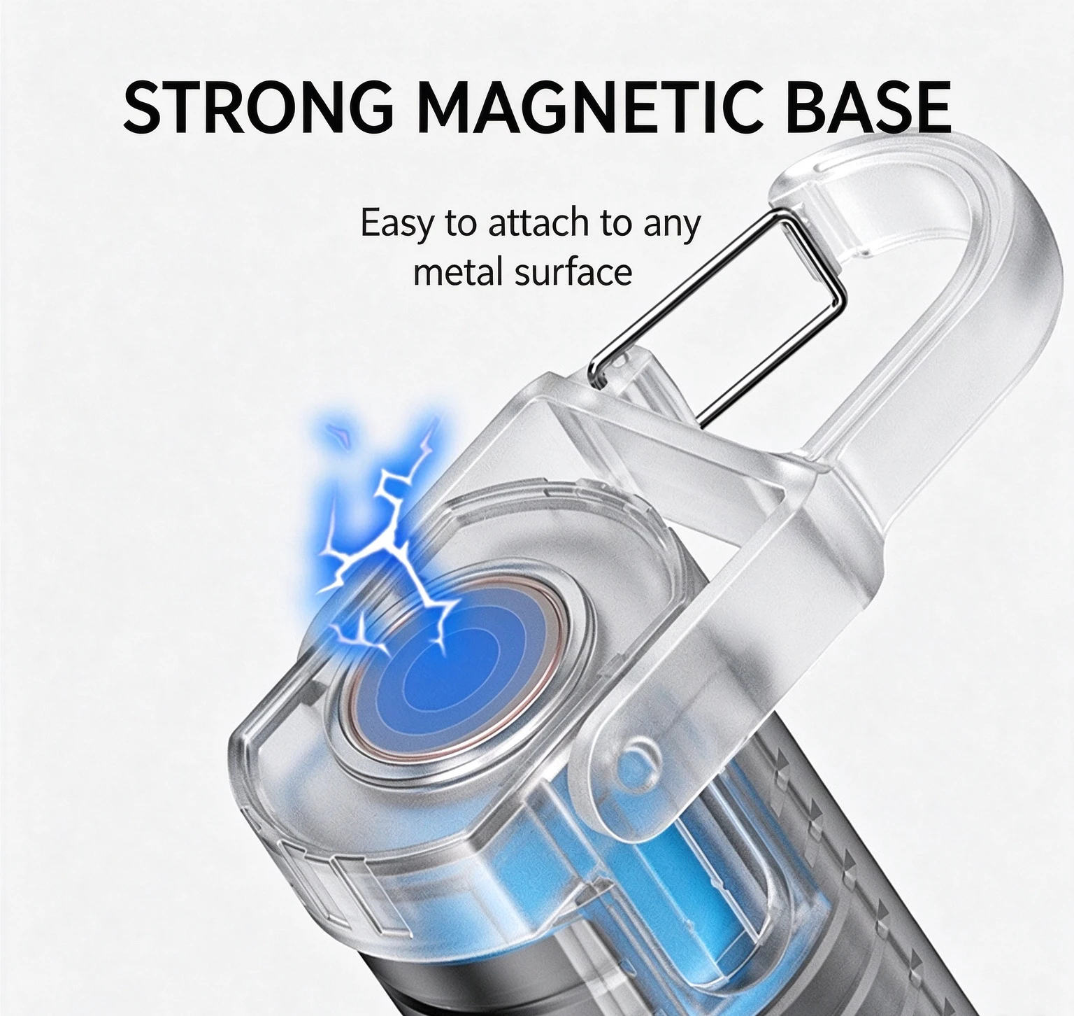 Rechargeable LED Flashlight with RGB Side Lights Multifunctional Camping Lantern with Hook Magnet Emergency Light for Hiking