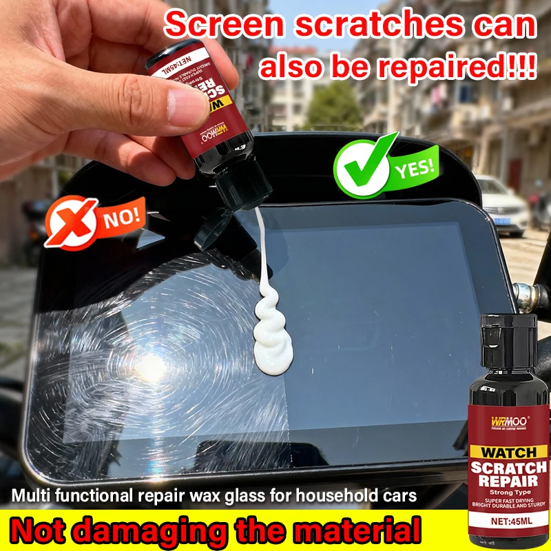 Multi-Purpose Scratch Remover for Glasses, Watch Crystals, CDs & DVDs - High-Performance Polishing Cream for Glass Surfaces