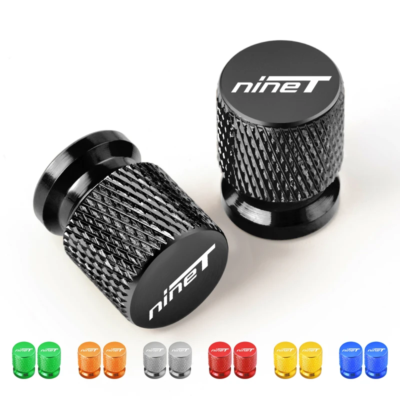 2 PCS Motorcycle Tire Valve Air Port Stem Cover Cap Plug CNC Aluminum Accessories For BMW R NINET NINE T 2014-2024 Universal