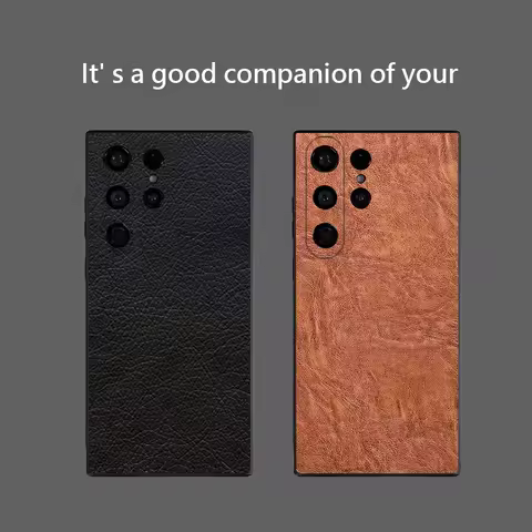Leather Pattern Phone Case For Samsung Galaxy S25 Ultra S22 S23 S24 Ultra S21 S20 5G Protective Soft Silicone TPU Funda