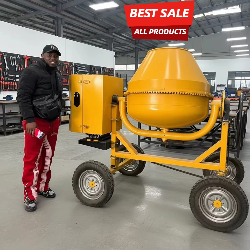 Early Bird Diesel Portable 400L/500L High Efficiency Concrete Mixer 6/8/10HP Motor Manual Unloading Discounted Price