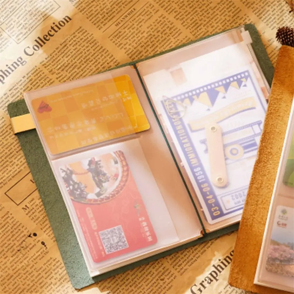 Passport Card Holder Storage Pocket Journal Planner Card Holder Notebook Zipper Bag PVC Zipper Bag Notebook Storage Bag