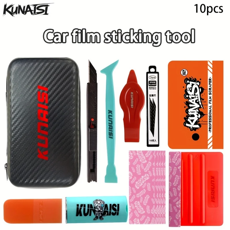 10PCS Car Vinyl Film Installation Accessories, Comes with a Storage Box, PPF Scraper, Replacement Blade, A Must-Have Tool Set fo