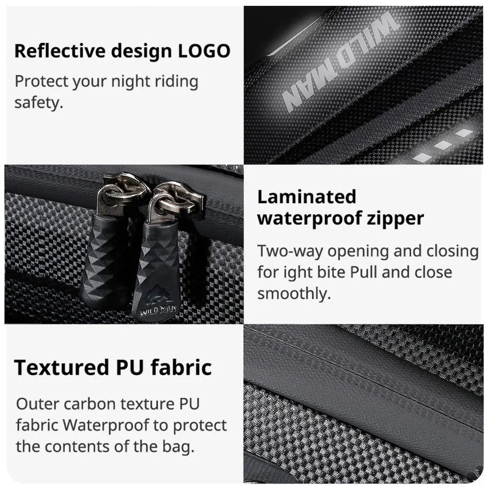 WILD MAN Electric Scooter Bag Accessories Electric Vehicle Bag Rainproof for Xiaomi Scooter Front Bag Bicycle Bag Bike Parts