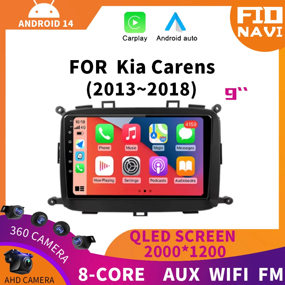 

Android 14 For Kia Carens 2013 2014 2015 2016 2017 2018 Car Radio Multimedia Video Player Navigation GPS Auto Carplay BT QLED 4G