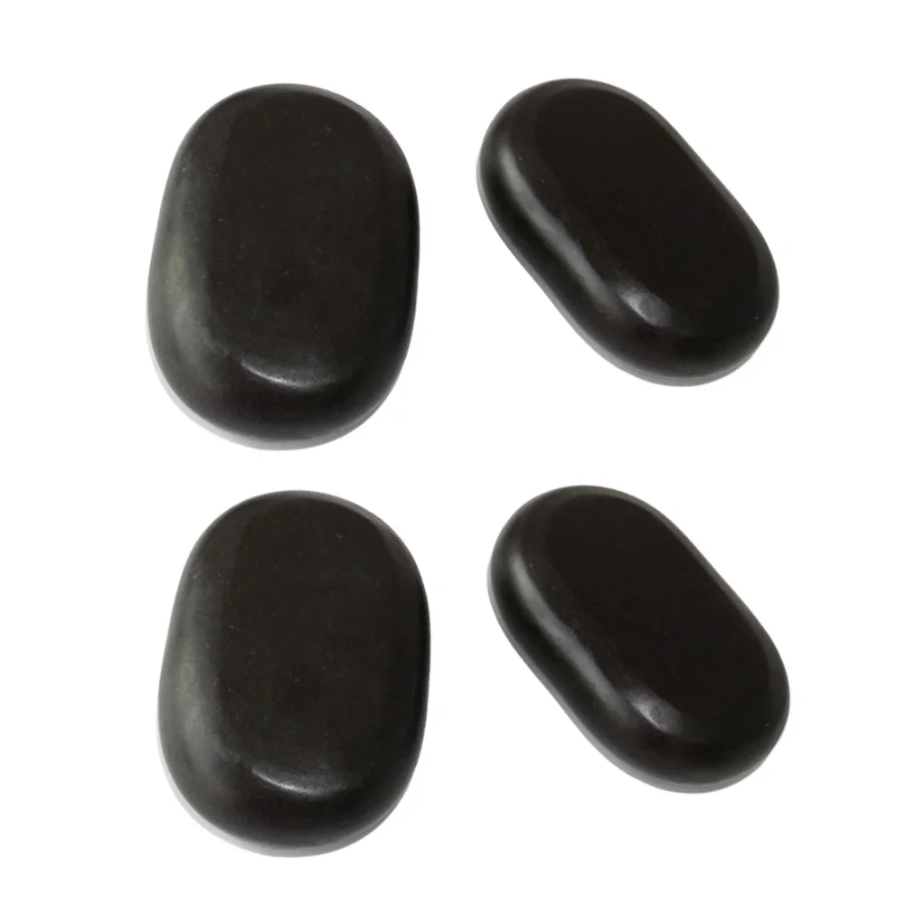 2 قطعة 11x7 سنتيمتر أصيلة الصخور البركانية تدليك الحجر مجموعة تهدئة حجر الطاقة ل الروائح سبا والروتين #3