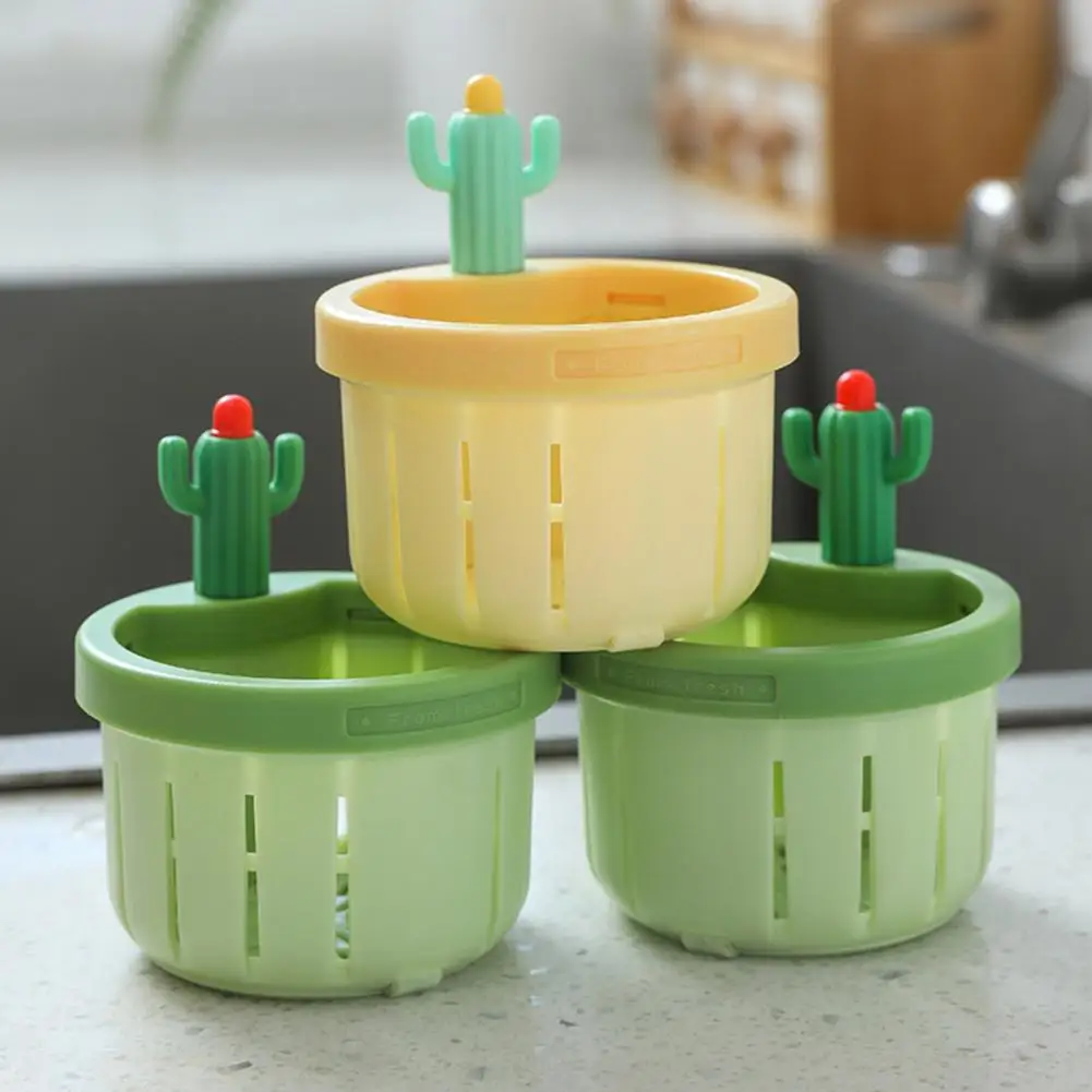 Sink Drain Filter Cactus Kitchen Strainer Self-cleaning Cover Protector Basket for Easy Decoration Kitchen