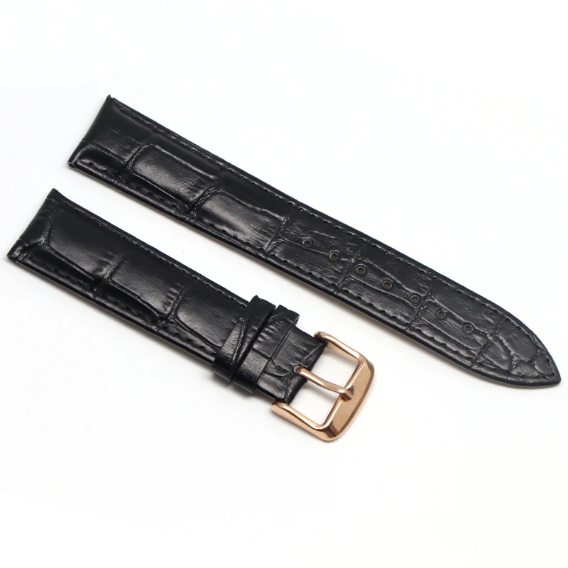 Genuine Leather Watchbands  18mm 20mm 20mm Watch Band Strap Steel Pin buckle High Quality Wrist Belt Bracelet + Butterfly buckle