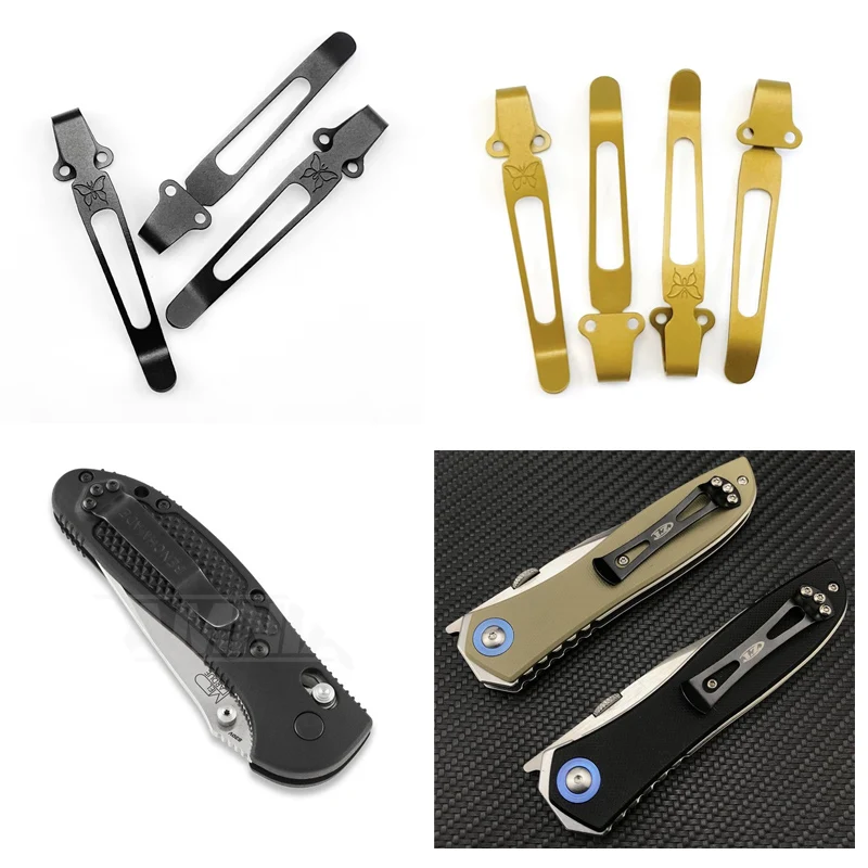 

2-цветный складной нож с ЧПУ, титановый карманный зажим для Benchmade Griptillian 551 535 710 730 940 Emerson CQC ZT0640 0920