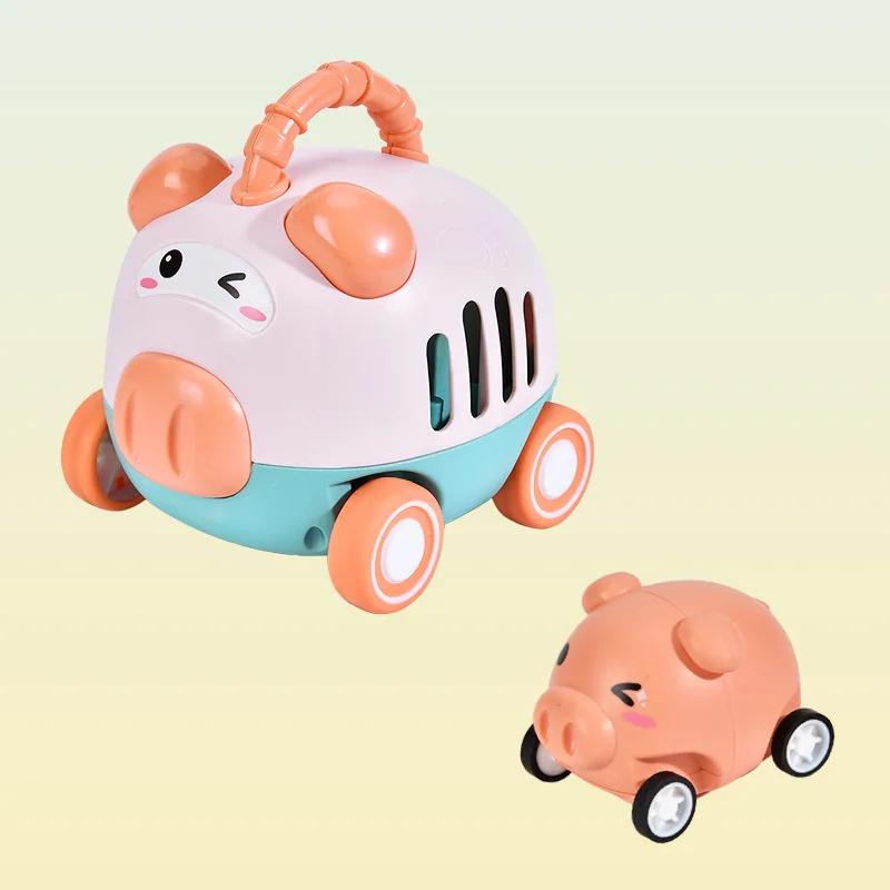 Bambini Animale Catapulta Auto Giocattoli Cartone Animato Simpatico Maialino Auto Presse Scivolare Bambini Inerzia Piccola Auto Divertimento Giocattoli Interattivi