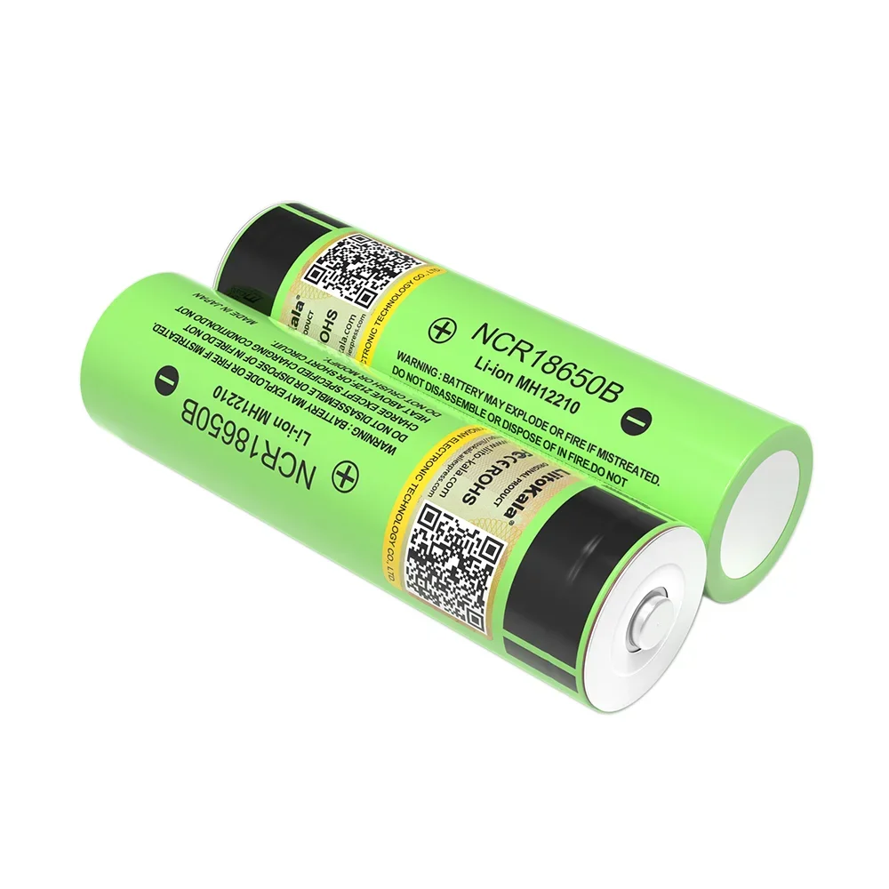 بطارية ليثيوم LiitoKala قابلة لإعادة الشحن مع بطاريات مصباح يدوي مدببة ، أصلية ، NCR18650B ، من من من دون أي بي سي