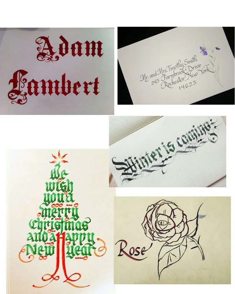 고딕 병렬 예술 꽃 바디 아트 플랫 팁 비닐 티베트어 아랍어 만년필 고품질 문구류 사무용품