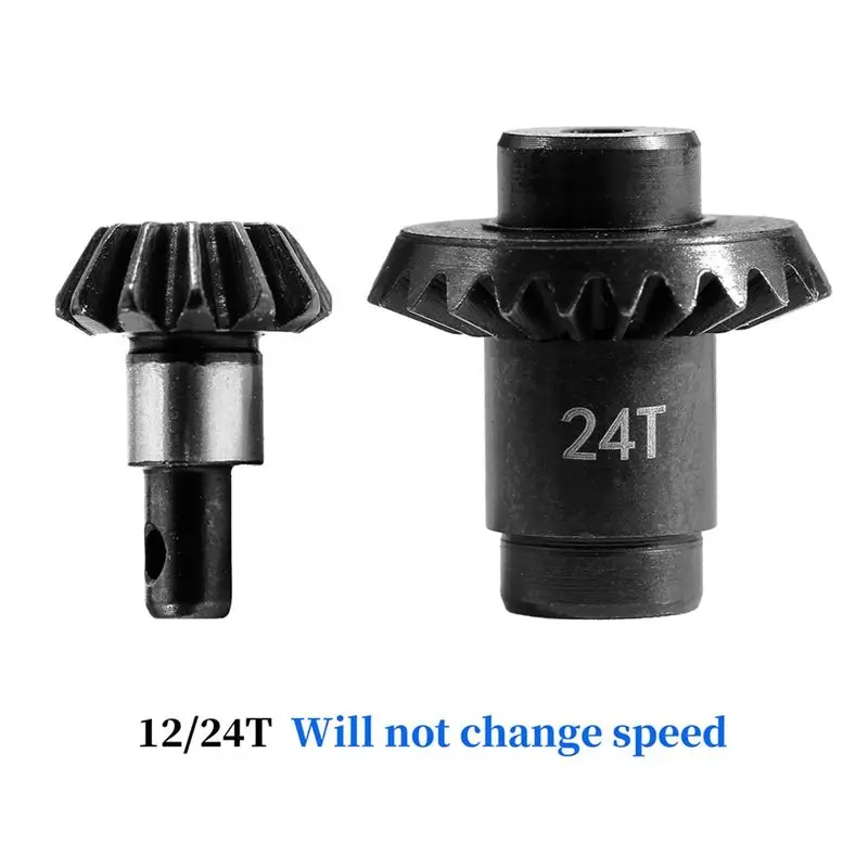 BEDW-RC Car Upgrade Steel Alloy Overdrive Helical Axle Gear Set Kit For 1/24 RC Crawler FMS FCX24 FCX18 RC Car Upgrade Parts 12T