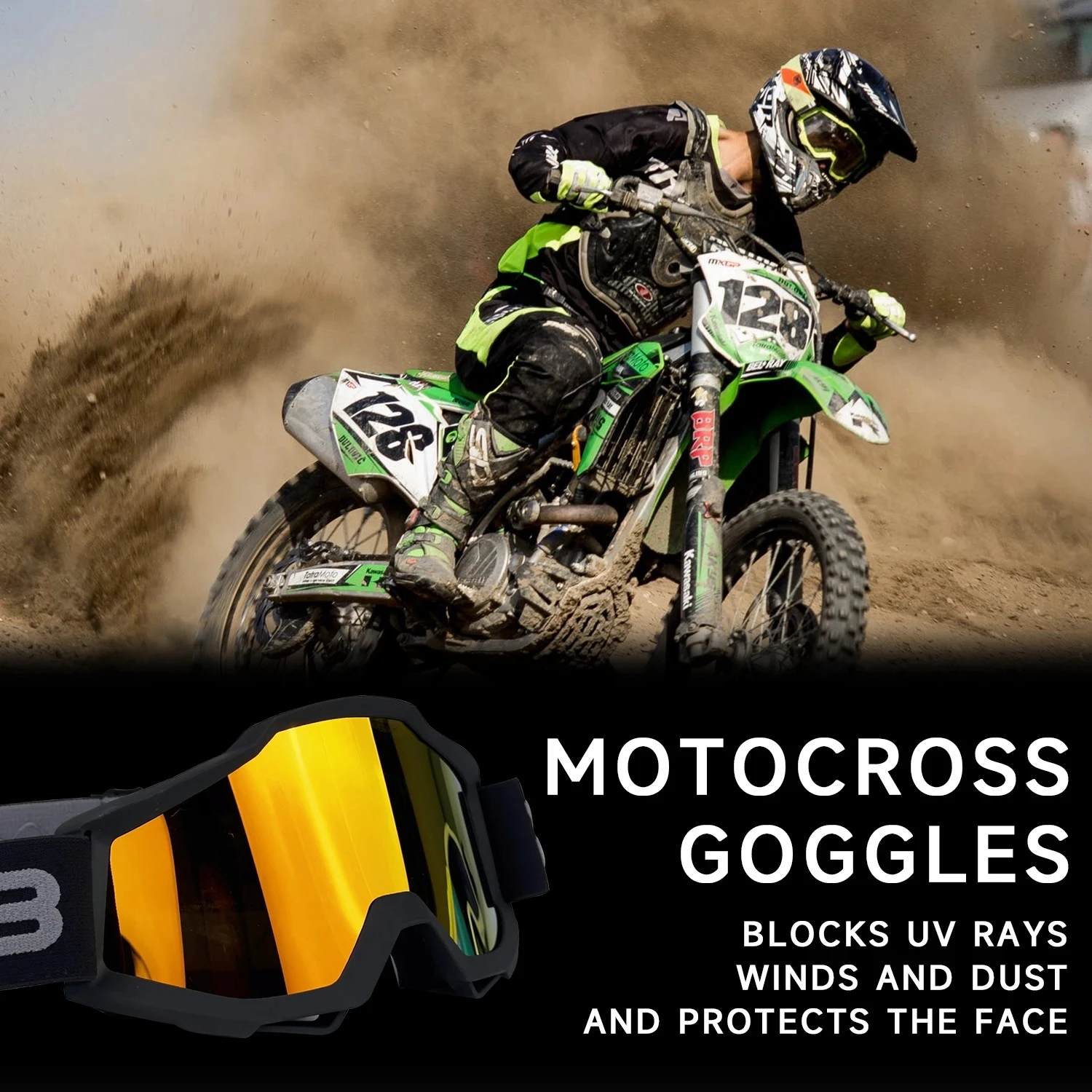 

Очки для мотокросса, внедорожные солнцезащитные очки для MTB, защита от ультрафиолета, спортивные очки для активного отдыха для мужчин и женщин