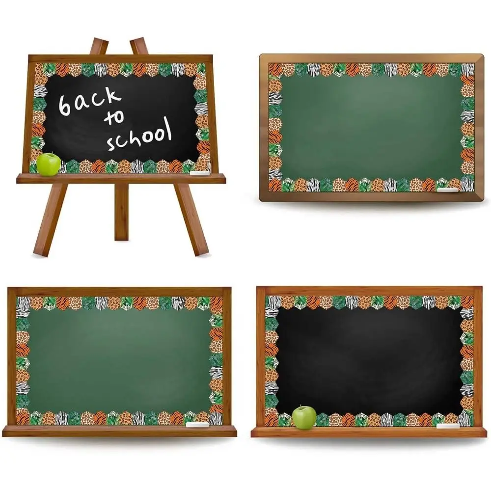 Self Adhesive Chalkboard Bulletin Board Border Waterproof Handmade Border Classroom Decors DIY Paper Border Trim Sticker