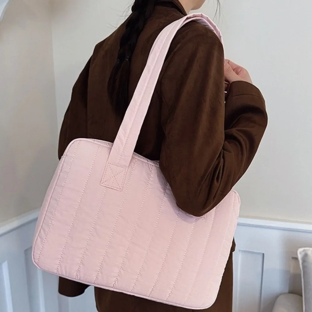 

Multi-purpose Laptop Shoulder Bag Shockproof Solid Color Laptop Handbag Large Capacity 14 Inch Laptop Protective Bag Daily Use