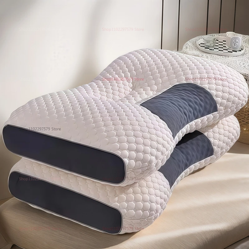 Neck Pillow Help Sleep And Protect The Neck Cervical Orthopedic Household Soybean Fiber SPA Massage Pillow For Sleeping NEW