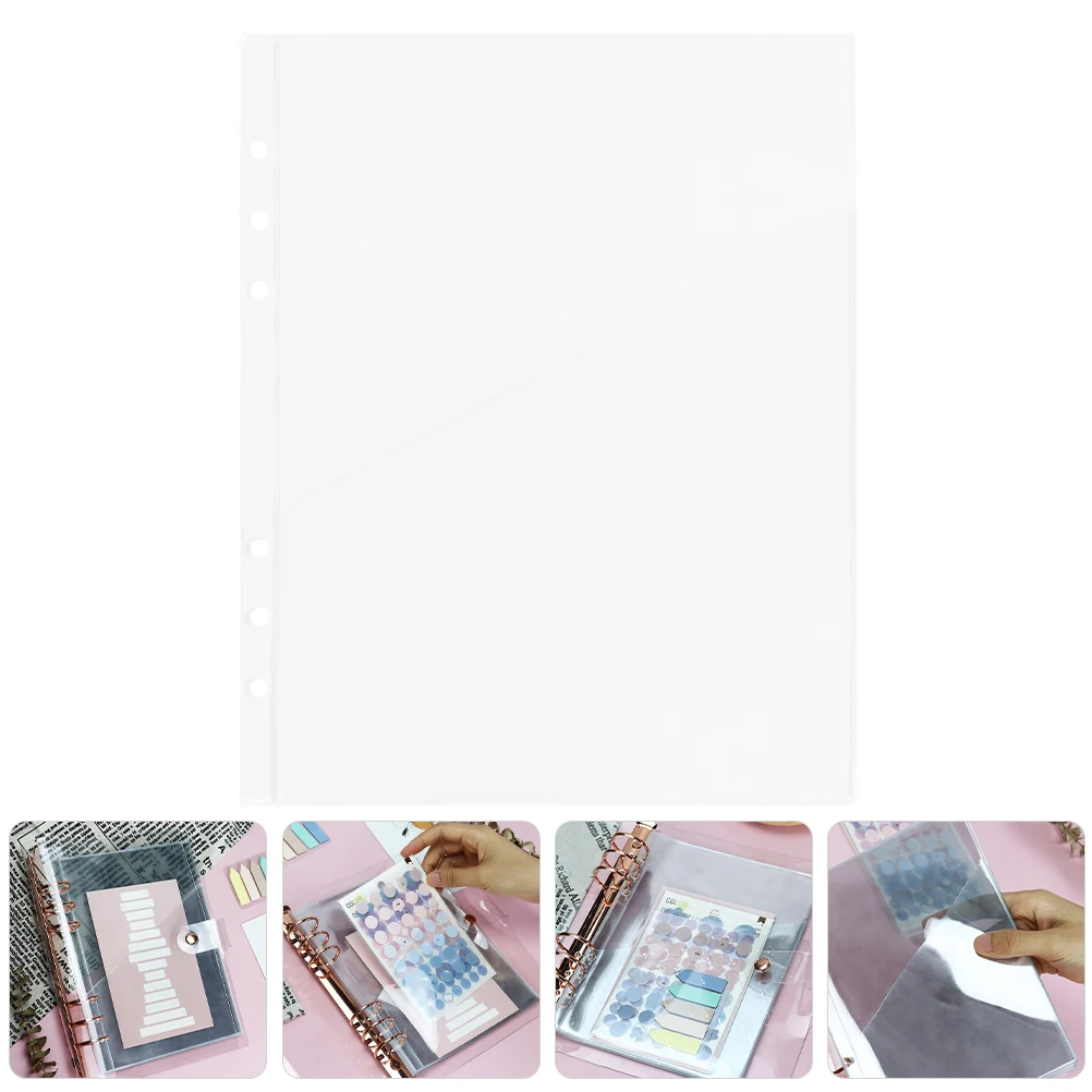 

10 Pcs Transparent Storage Bag Binder Organizer with Pockets Coupon Bevel Pvc Card