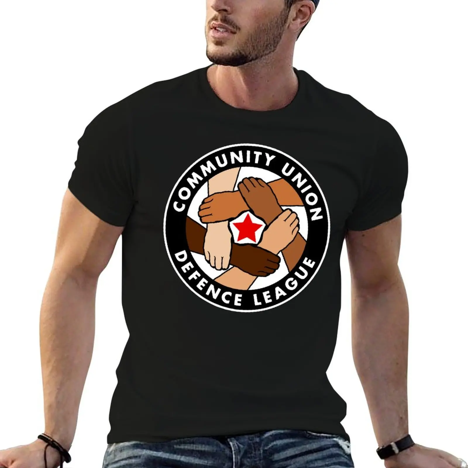 Community Union Defence League T-Shirt customs design your own vintage anime shirt plain t shirts men