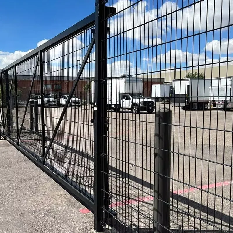 Powder Coated 868 656 Garden Fence Panel 4mm 6mm 6ft Metal Double Rod Mat Grid Fence Design for Gates