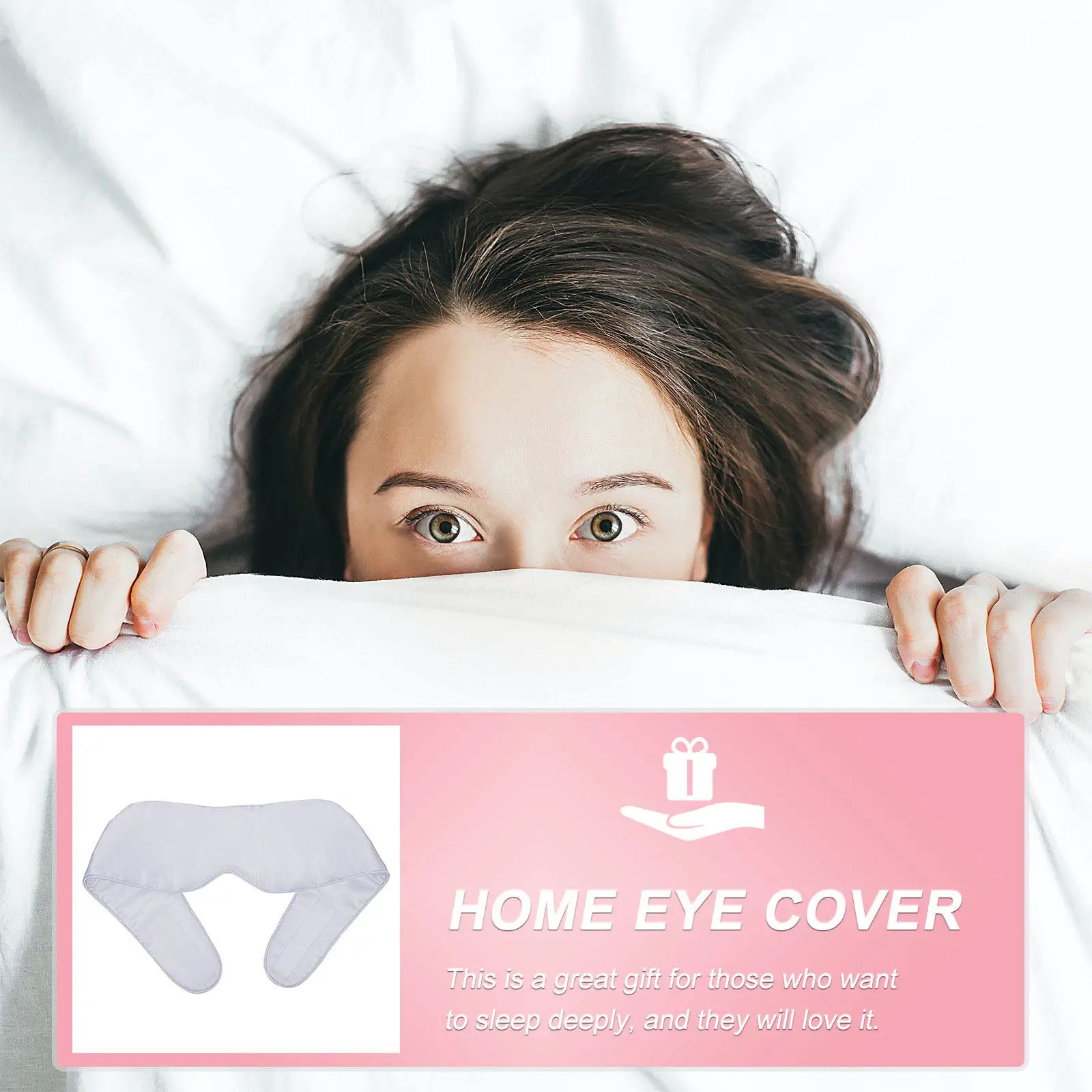 1Pcs High Quality Light Blocking Sleep Eye Mask Soft Skin Friendly Breathable Fabric with Adjustable Elastic Strap for Travel